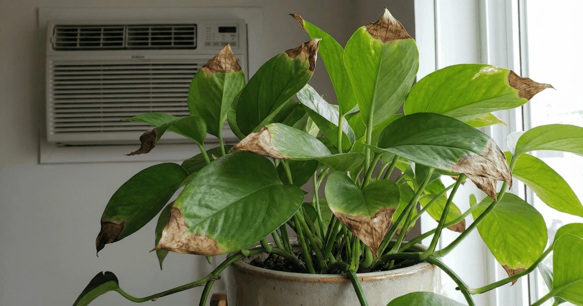 Hnědnutí konečků listů u šplhavnice: Proč se to děje a co vaše rostlina skutečně potřebuje