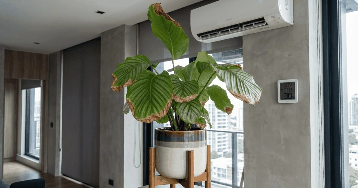 Proč pokojovkám hnědnou špičky listů: Příčina není v zalévání