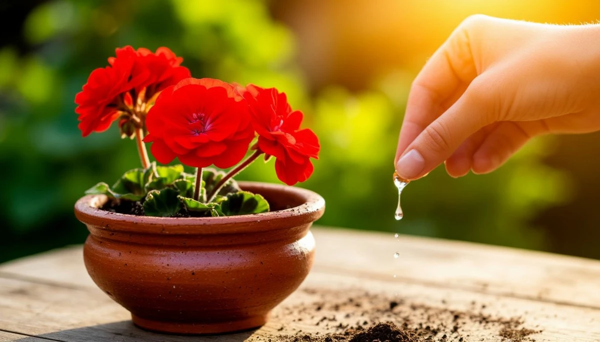 Proč zkušení čeští zahrádkáři přidávají kapku jódu do vody pro muškáty