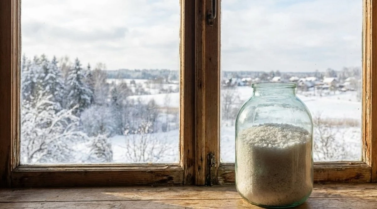 Proč zkušení hospodáři dávají v zimě na parapet sklenici s obyčejnou solí