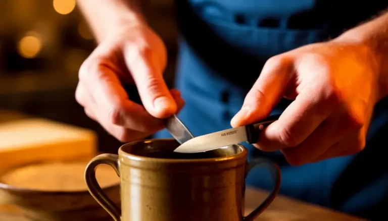 Proč zkušení kuchaři vždy brousí nože o dno keramického hrnku