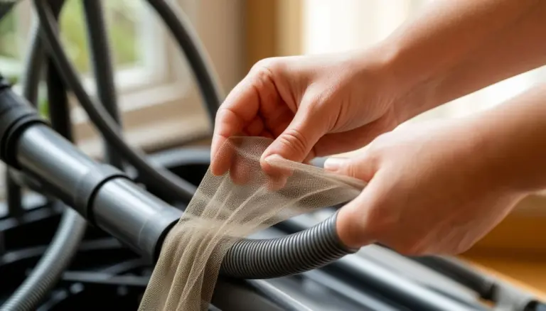 Proč zkušení opraváři dávají starou punčochu na hadici vysavače