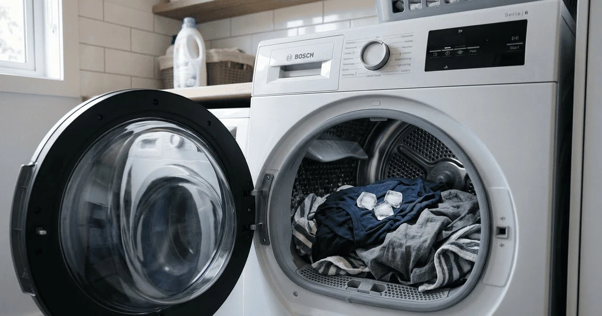 Proč zkušení lidé pokaždé vhazují tři kostky ledu do sušičky